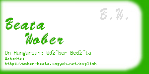 beata wober business card